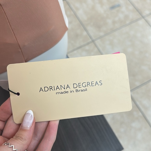 Striped Brown and White Bikini Set - Picture 5 of 6